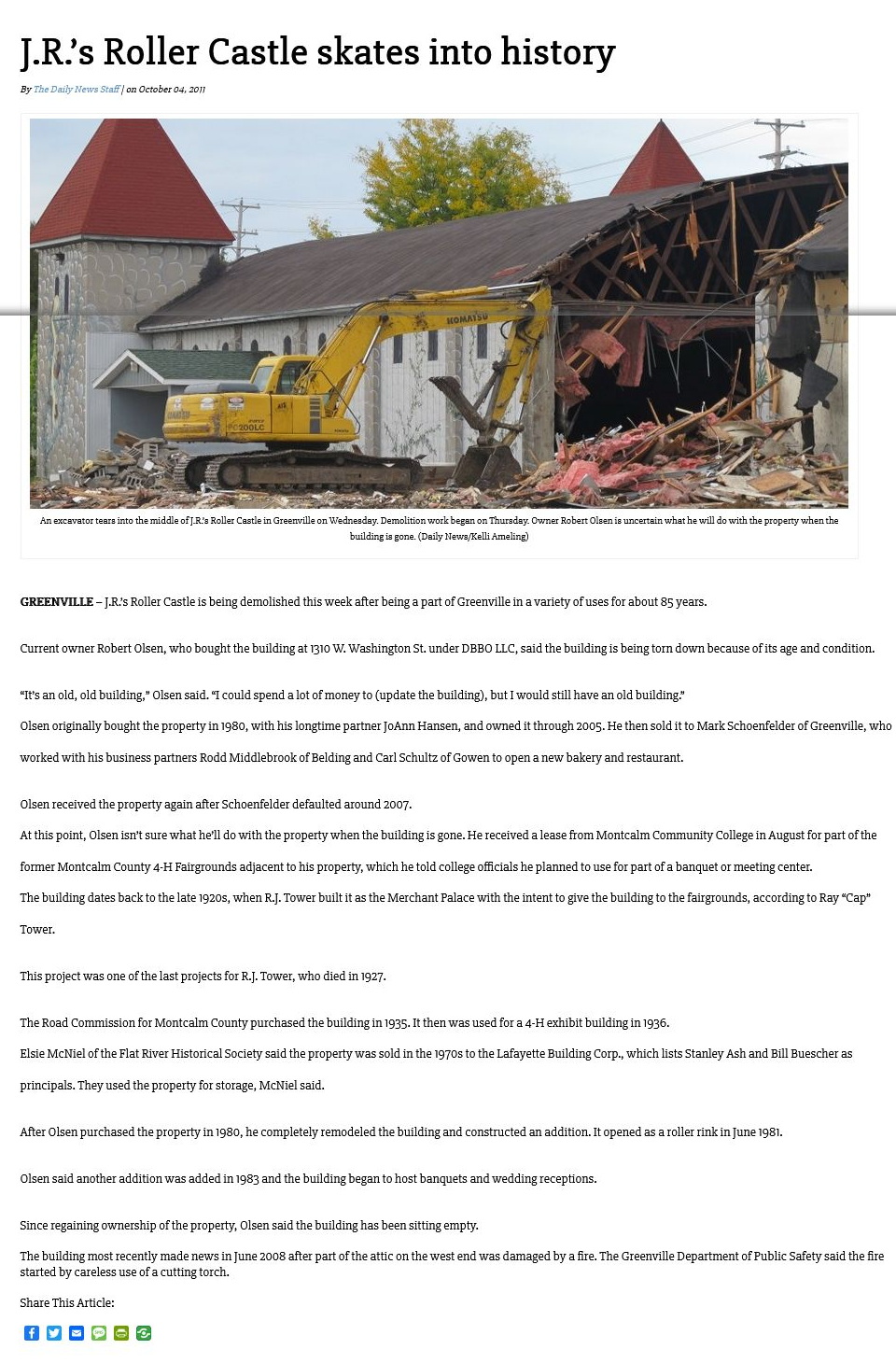 JRs Roller Castle - Daily News 2011